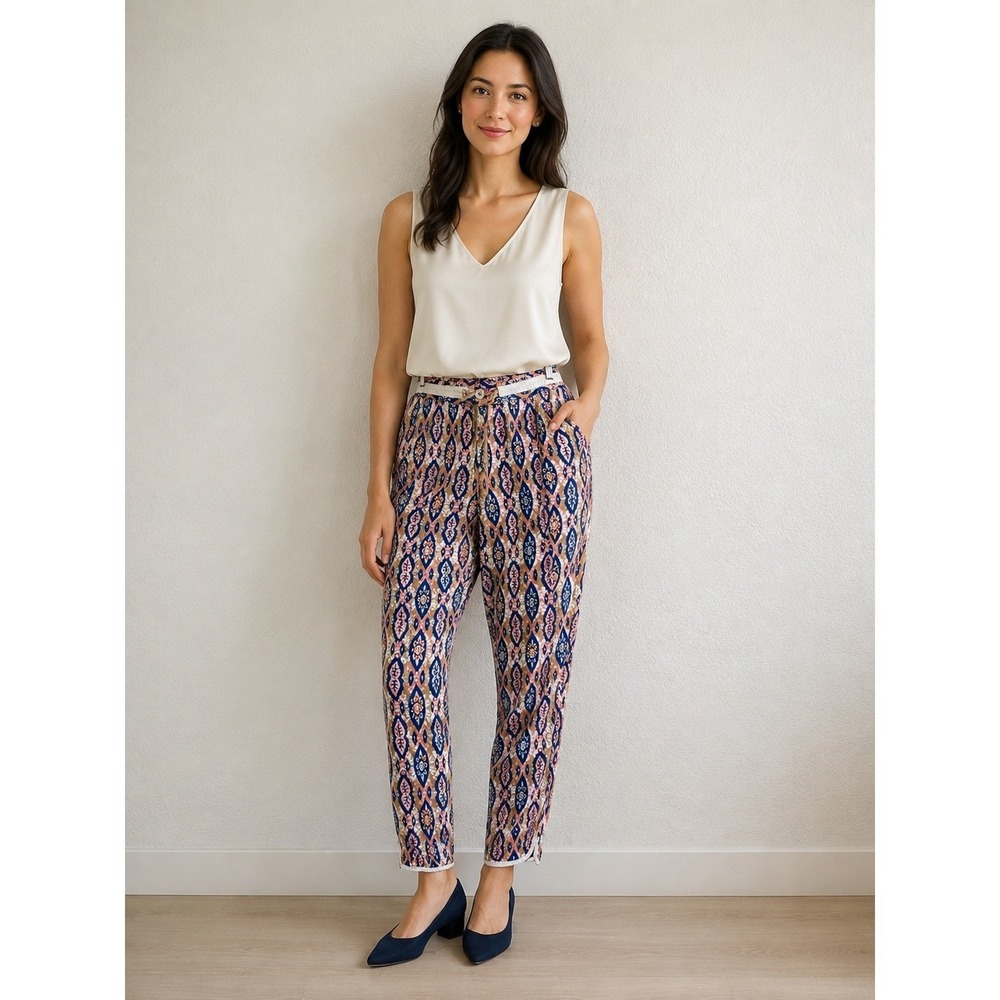 Pilcro and the Letterpress No. 26 Women's Printed Ankle Pants Boho Anthropologie